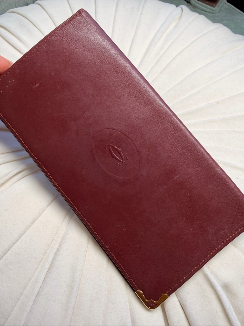 Cartier Leather Long Wallet - Burgundy
